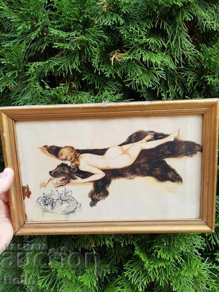 Collection painting erotica watercolor 1930 Dechi Vladikin