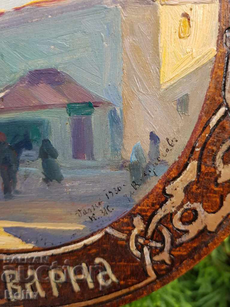 Beautiful master painting Varna 1930 Vladislav K.Zh street with price 950.00 BGN | € 485.73