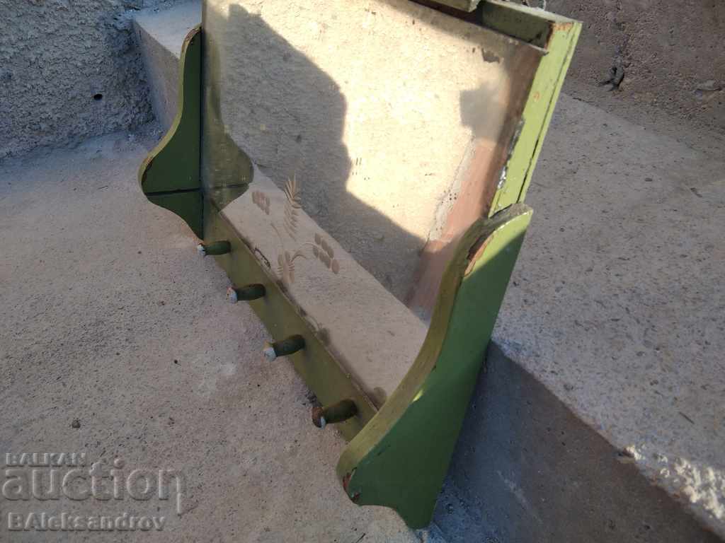 Old rustic mirror with hangers - 6 Old rustic mirror with hangers - 6