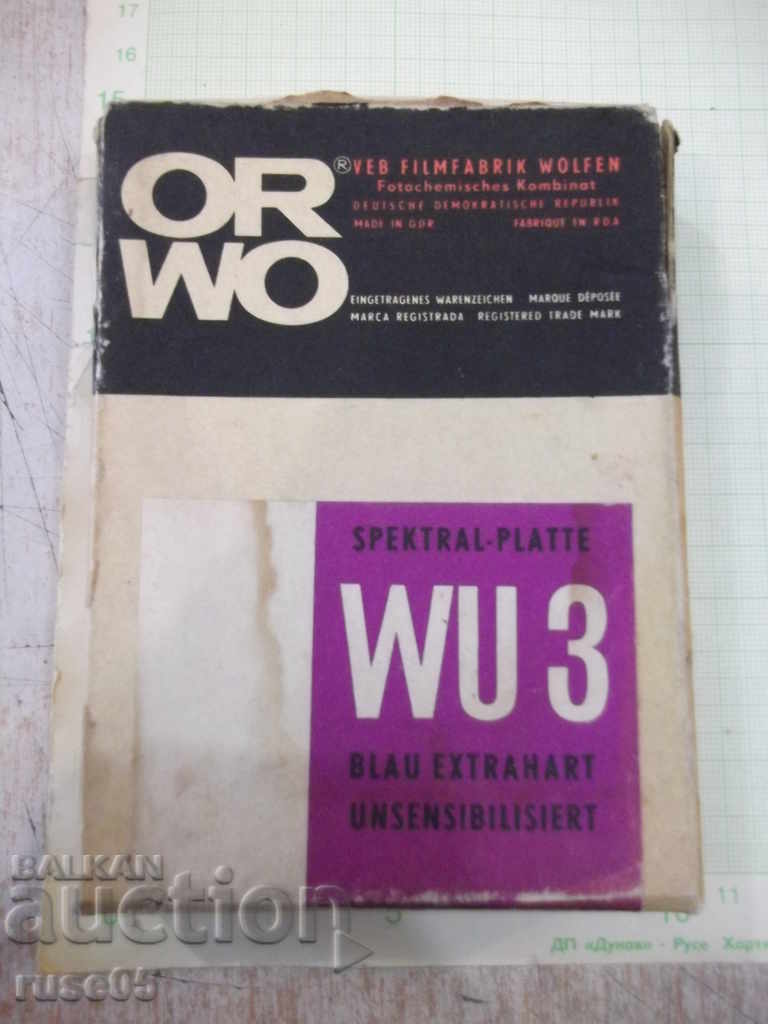 Plăci de sticlă fotografică „ORWO - W3”