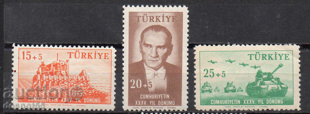 1958 Турция. 35 г. от обявяването на републиката.