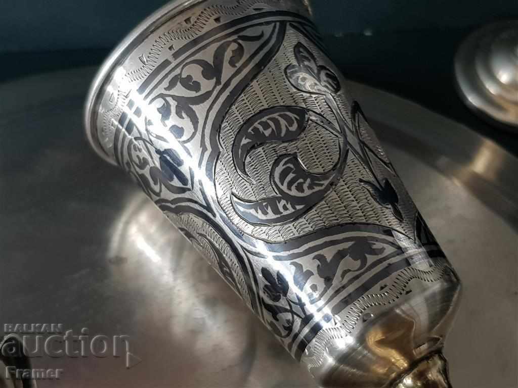 6 Cupe de argint Cupe nielo aurire Cupă de argint rusă - 5