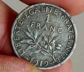1919 1 FRANC FRANC SILVER SILVER COIN COLLECTION FRANCE