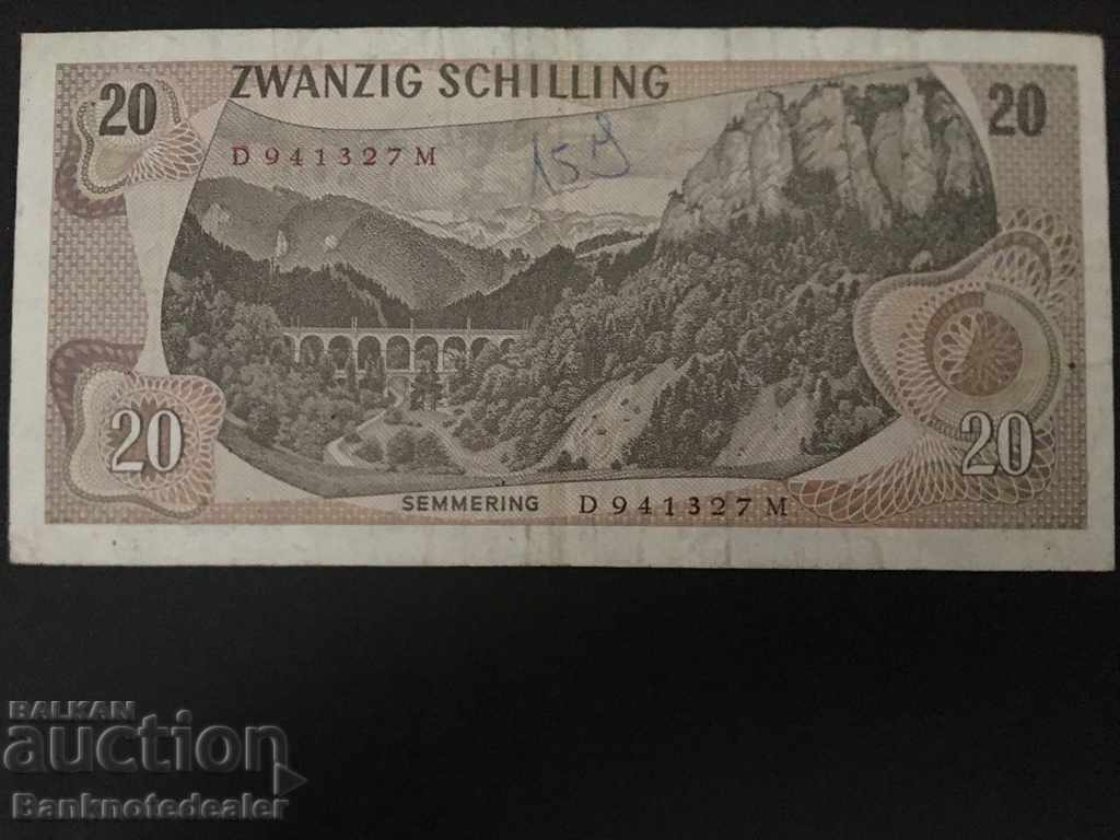 Austria 20 Schilling 1967 Pick 142 Ref 1327 with price 4.00 BGN | € 2.05 Austria 20 Schilling 1967 Pick 142 Ref 1327 with price 4.00 BGN | € 2.05