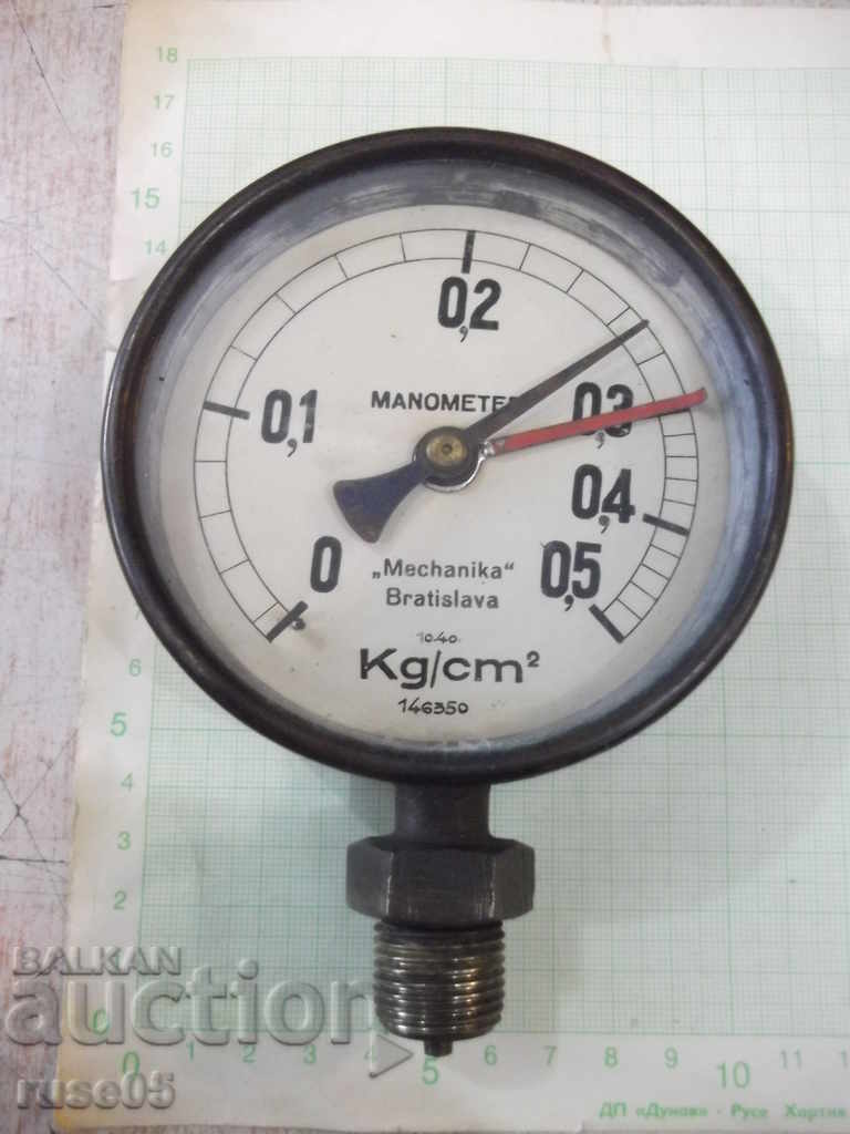 Manometer "Mechanika - Bratislava" from the soc