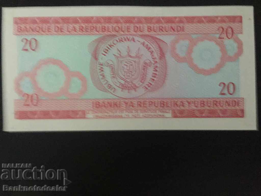 Burundi 20 Francs 2007 Pick 27 Unc Ref 5343 with price 2.00 BGN | € 1.02 Burundi 20 Francs 2007 Pick 27 Unc Ref 5343 with price 2.00 BGN | € 1.02
