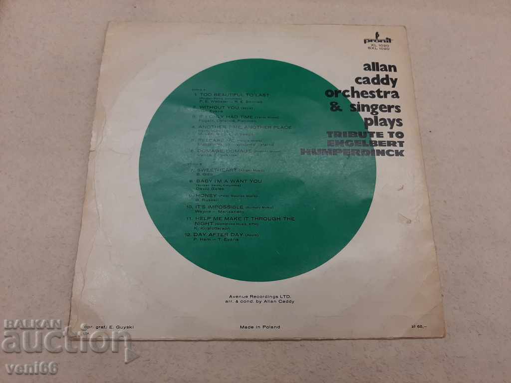 Delivery of Gramophone record - music from Humperding Delivery of Gramophone record - music from Humperding