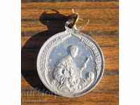 Παλιά αντίκα εκκλησιαστικά μετάλλιο μετάλλιο από τη δεκαετία του 1930