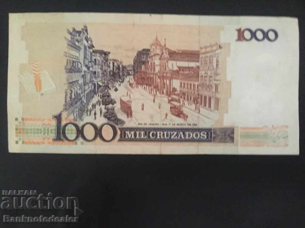 Brazil 1000 cruzeiros 1989 Pick 216 Ref 6404 with price 2.00 BGN | € 1.02 Brazil 1000 cruzeiros 1989 Pick 216 Ref 6404 with price 2.00 BGN | € 1.02