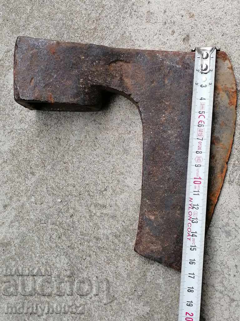 An old ax shaft tool wrought iron - 5