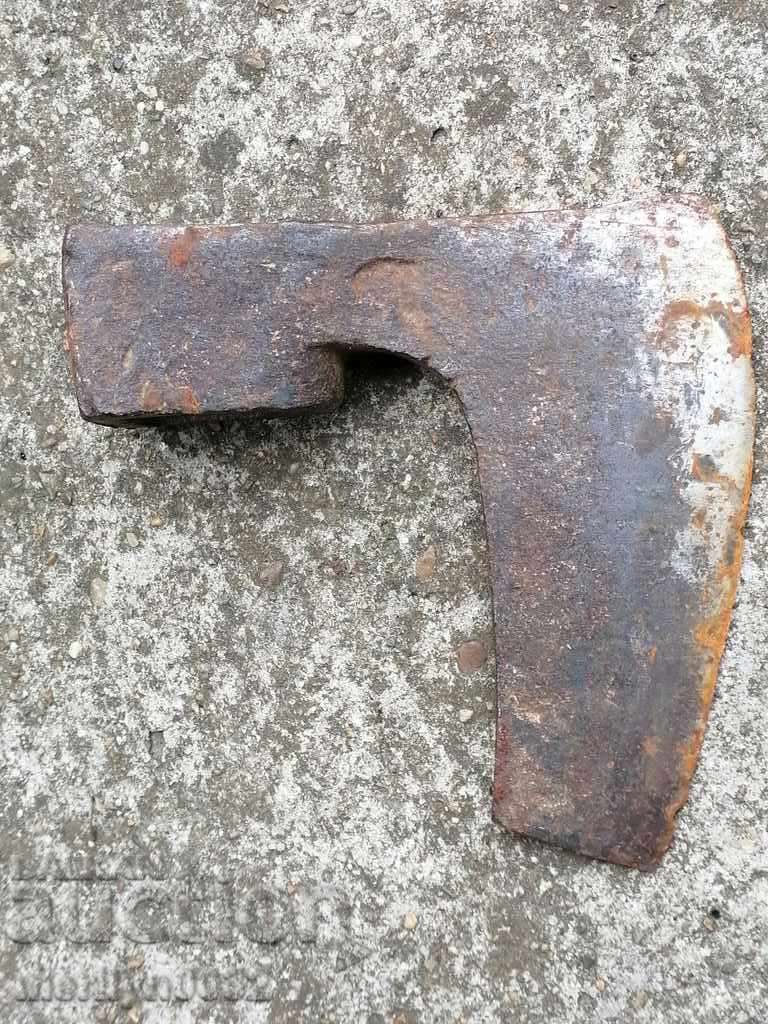 An old ax shaft tool wrought iron - 7