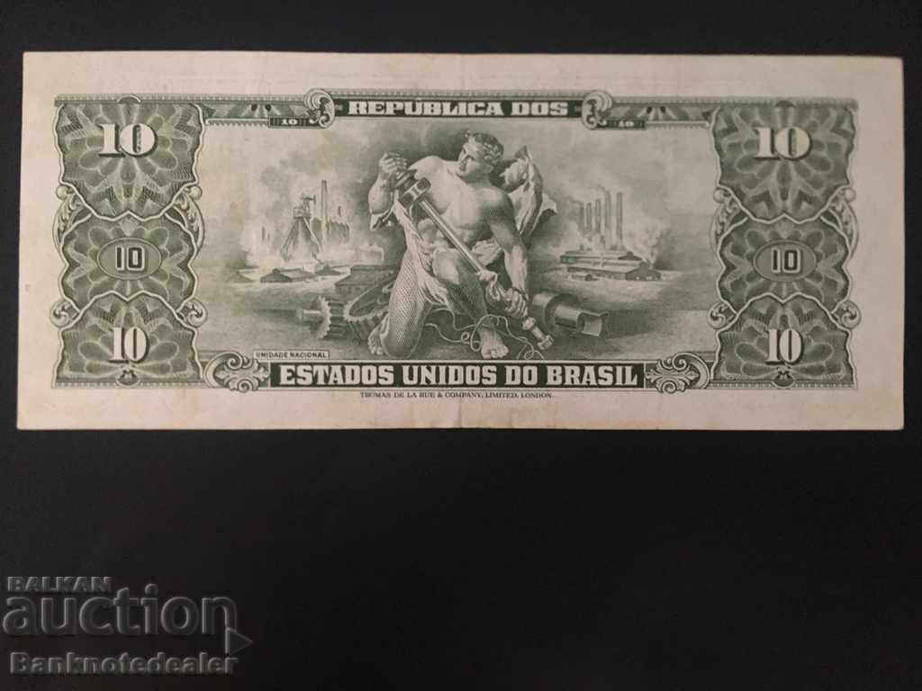 Brazil 10 Cruzeiro 1966-67 Pick 193b Low number 000464 with price 25.00 BGN | € 12.78 Brazil 10 Cruzeiro 1966-67 Pick 193b Low number 000464 with price 25.00 BGN | € 12.78