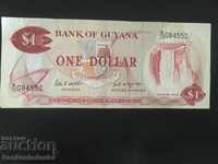 Guyana 1 Dollar 1966-92 Pick 23 Ref 4552