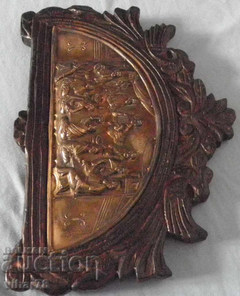Auction SILVER ICON-THE LAST SUPPER-WOOD CARVING Auction SILVER ICON-THE LAST SUPPER-WOOD CARVING