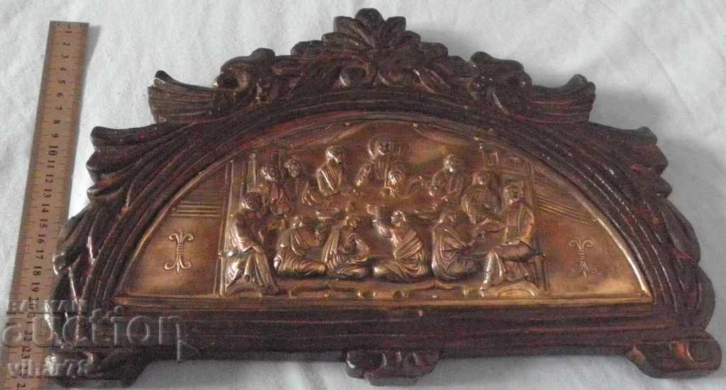 SILVER ICON-THE LAST SUPPER-WOOD CARVING - 5 SILVER ICON-THE LAST SUPPER-WOOD CARVING - 5