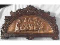 SILVER ICON-THE LAST SUPPER-WOOD CARVING