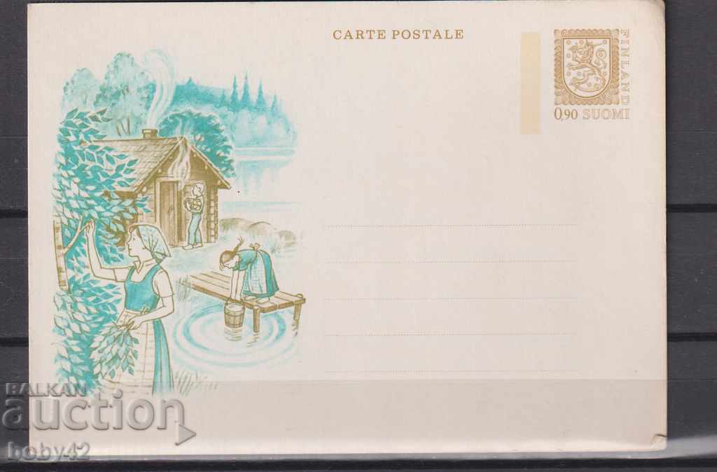 Finland. Postcard with printed TZ 001