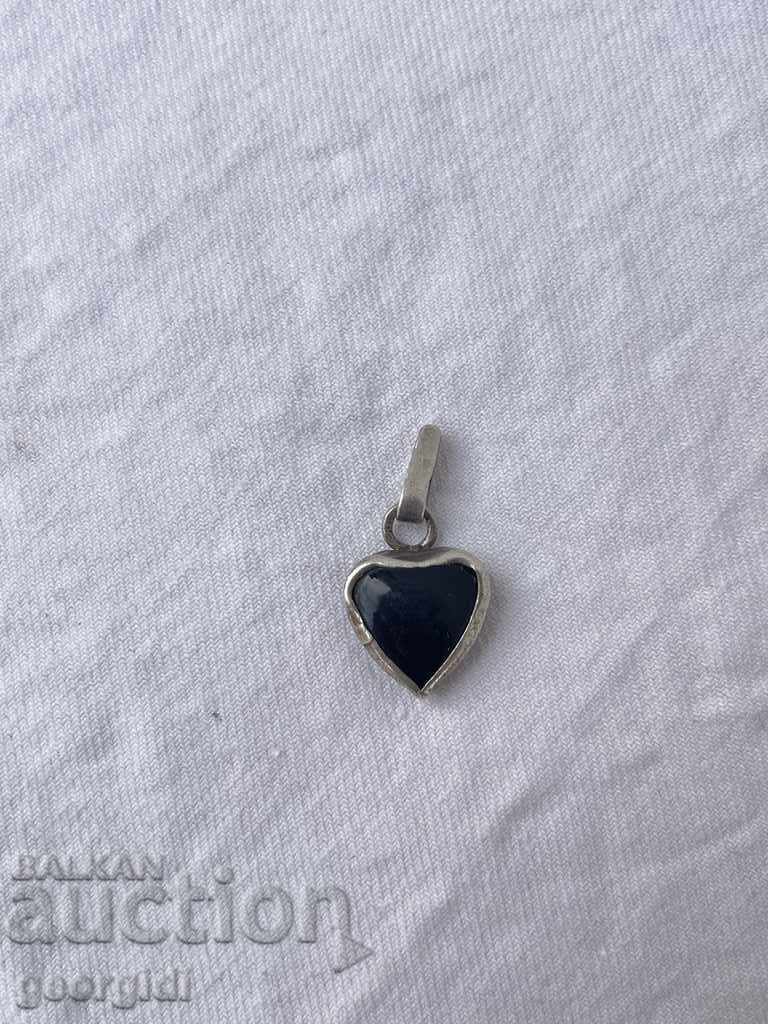Silver heart pendant №1251
