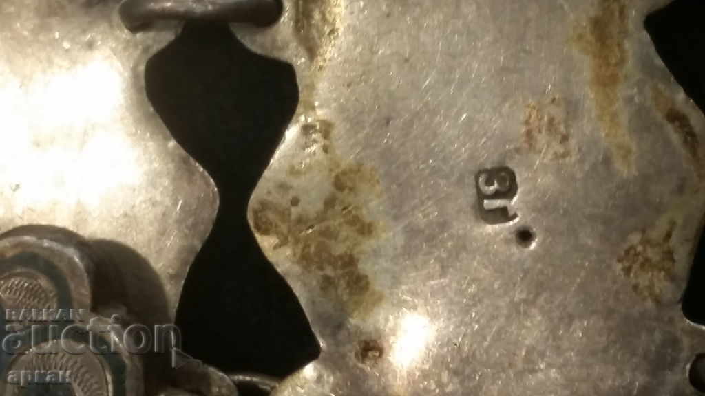 Tsarist Russia silver belt with niello-covered buckles - 5