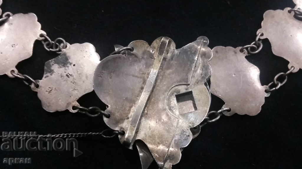 Tsarist Russia silver belt with niello-covered buckles - 7