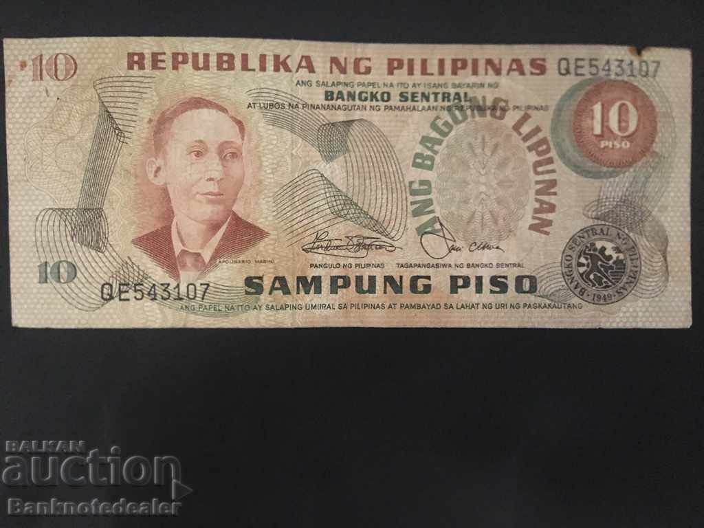 Philippines 10 Piso 1981 Pick 144 Ref 3107