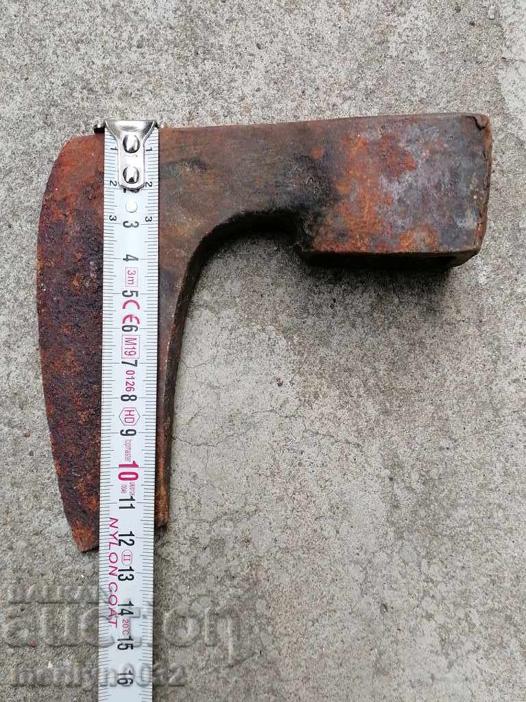 An old ax shaft tool wrought iron - 5