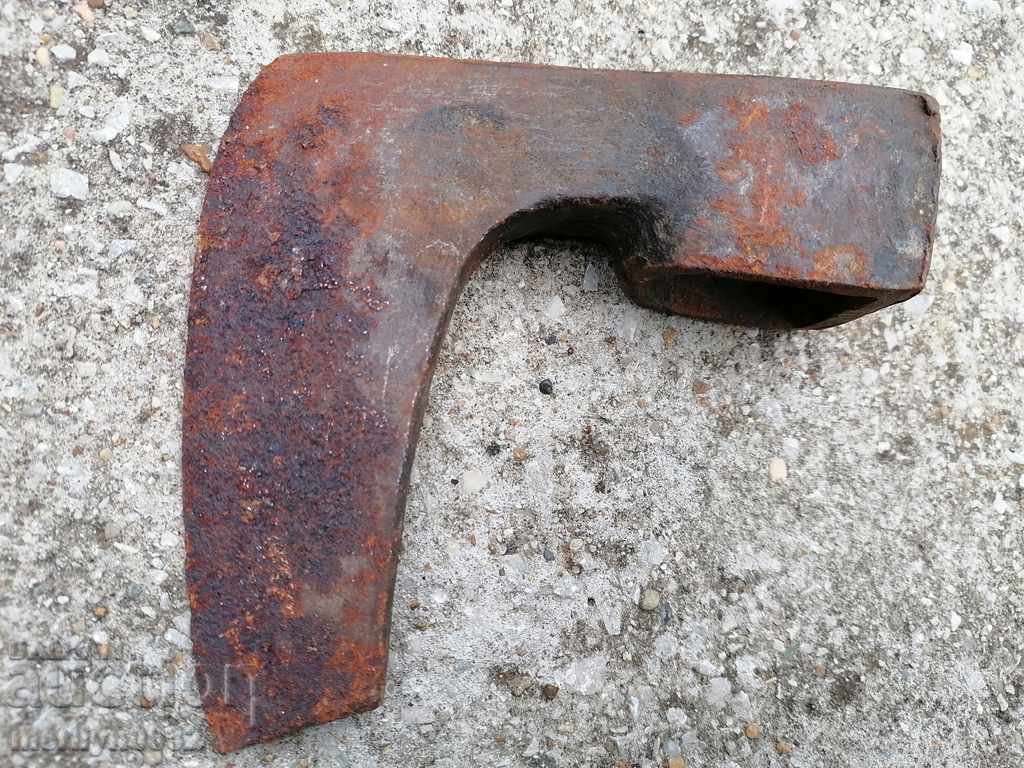 An old ax shaft tool wrought iron - 7