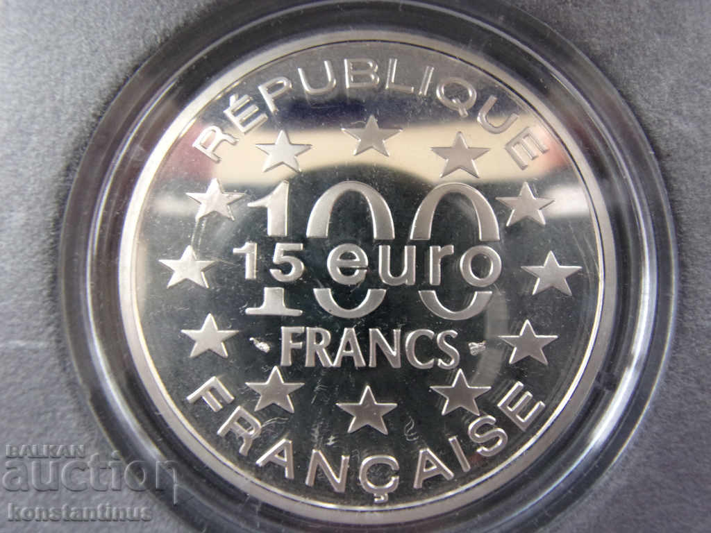 Доставка на Франция  15  Евро - 100 Франка  1996  UNC  Rare