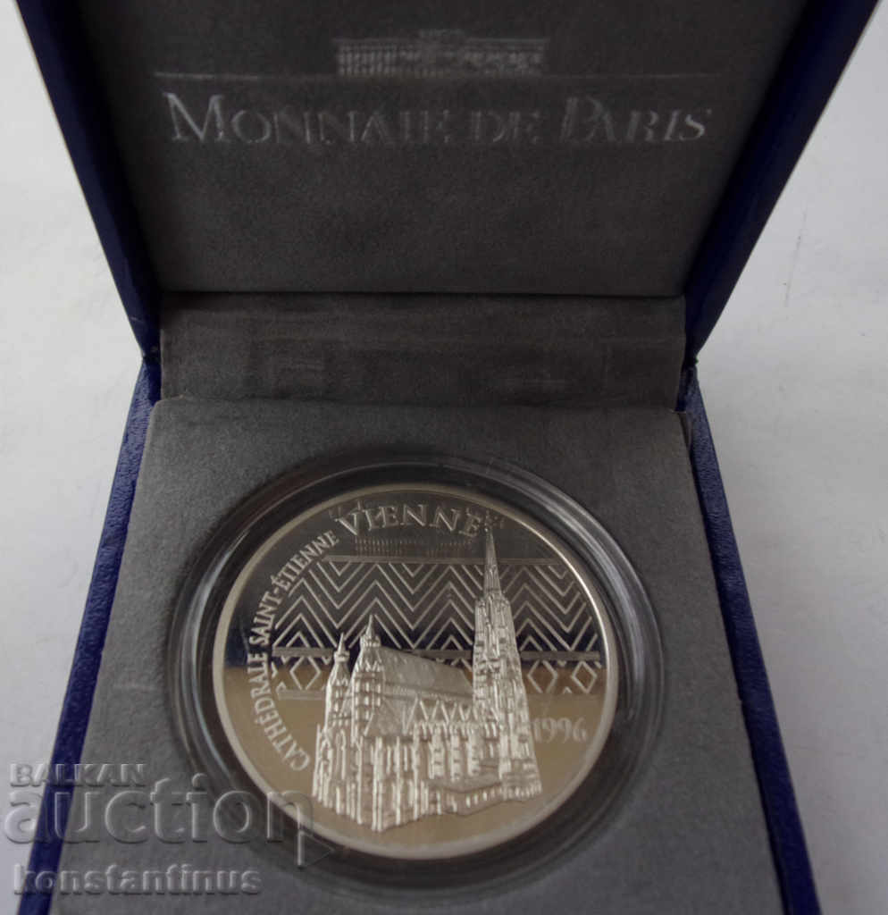 Franța 15 Euro - 100 Franc 1996 UNC Rare