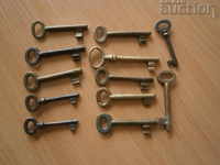 Antique key lock latch