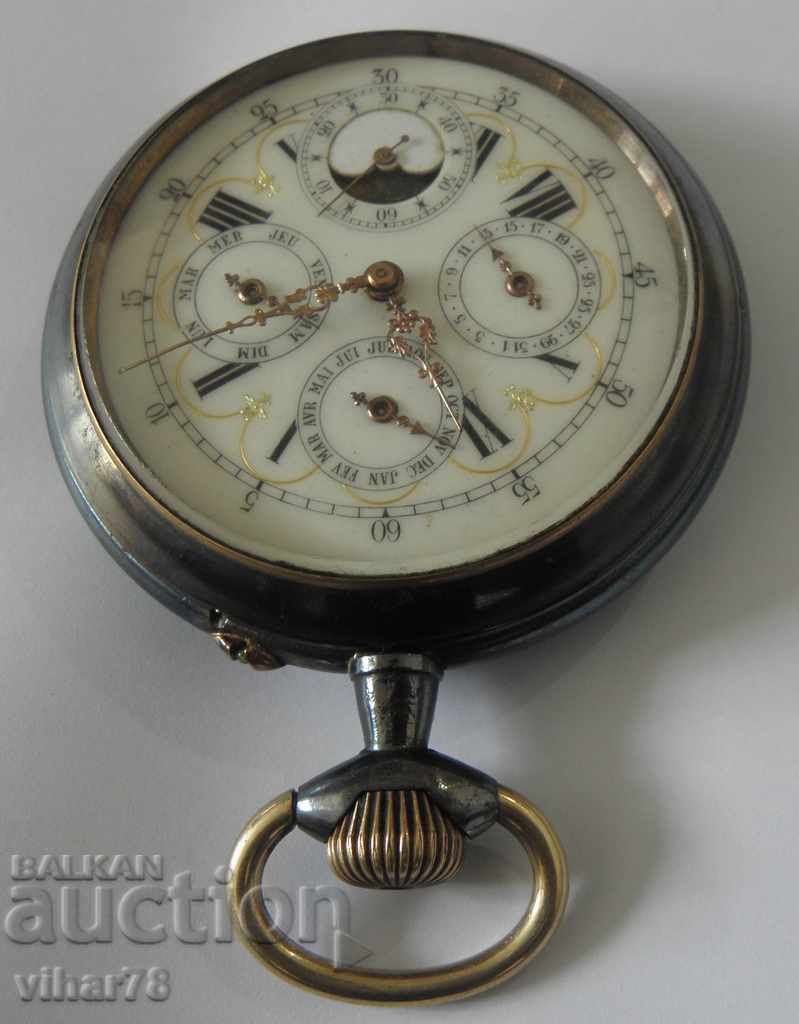 Delivery of Rare huge pocket watch, triple calendar and moon phase Delivery of Rare huge pocket watch, triple calendar and moon phase