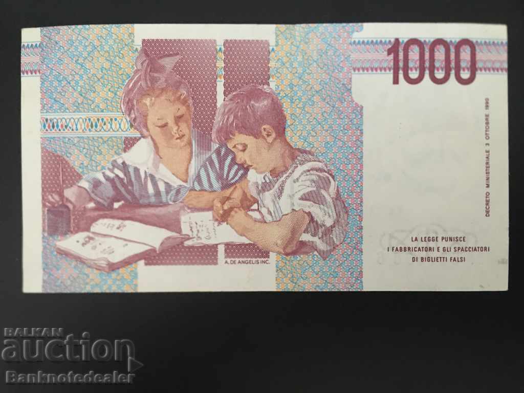 Italy 1000 Lire 1990 Pick 112 Ref 7590 with price 5.00 BGN | € 2.56 Italy 1000 Lire 1990 Pick 112 Ref 7590 with price 5.00 BGN | € 2.56