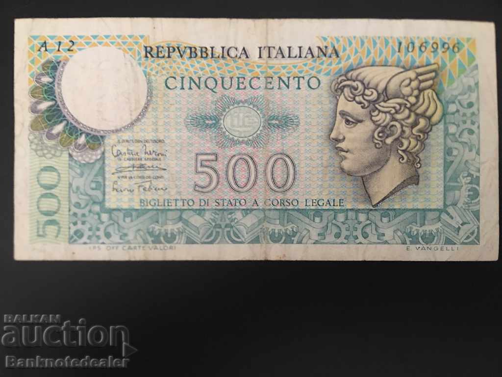 Italy 500 lire 1974 Pick 94 Ref 6996
