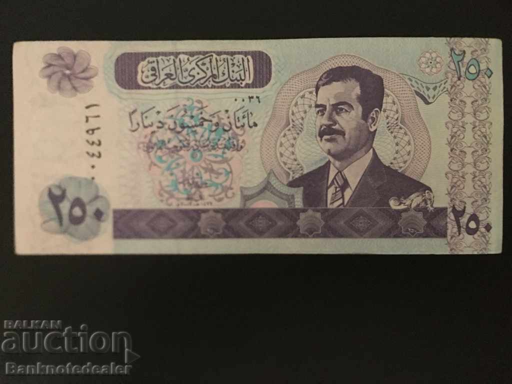 Iraq 250 Dinars 2002 Pick 88 n0 2