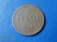 Русия (Финландия) 1866г. - 5 пення