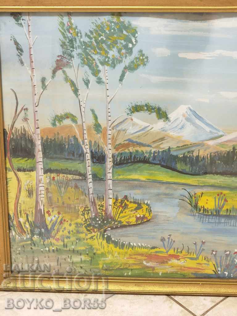 Αρχαίο υπέροχο τοπίο ζωγραφικής από τη δεκαετία του '60 με τιμή 89.00 BGN | € 45.50