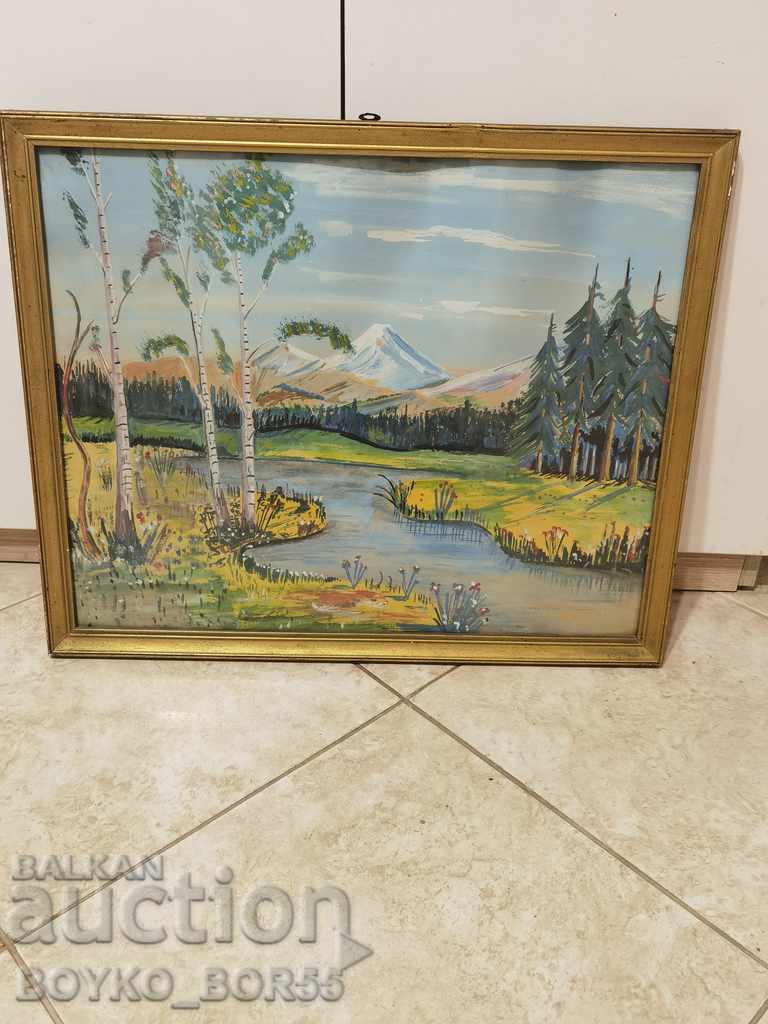 Ancient Magnificent Painting Landscape from the 60s