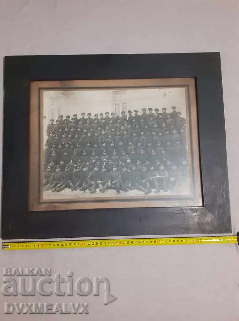 Royal military group photo in a massive frame