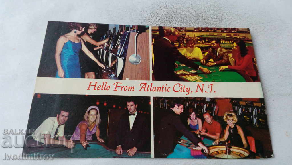 Postcard Hello from Atlantic City New Jersay