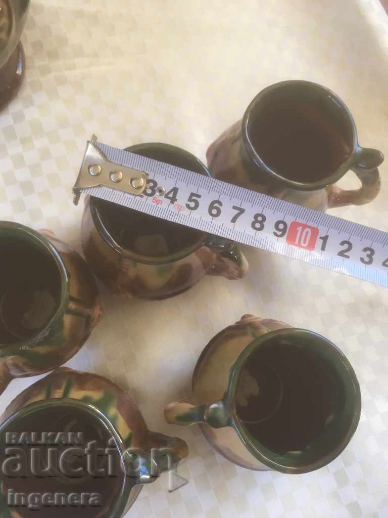 TROYAN CERAMICS FROM THE 70'S KRONDIR GLASS SERVICE GLUC - 5 TROYAN CERAMICS FROM THE 70'S KRONDIR GLASS SERVICE GLUC - 5