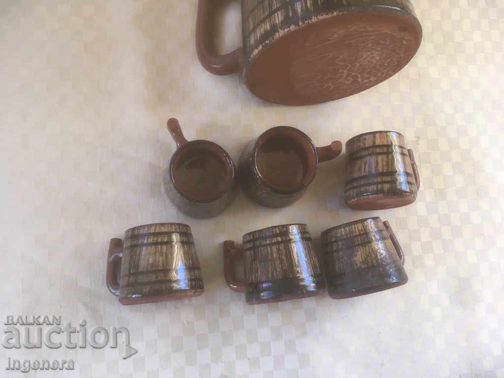 Delivery of TROYAN CERAMICS FROM THE 70'S BRANDY SERVICE JUG GLASS