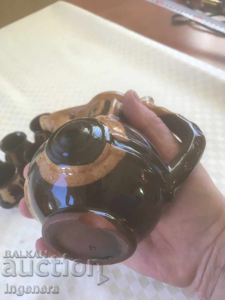 TROYAN CERAMICS FROM THE 70'S SERVICE GLUCK KRONDIR TEAPOT CUP - 7 TROYAN CERAMICS FROM THE 70'S SERVICE GLUCK KRONDIR TEAPOT CUP - 7