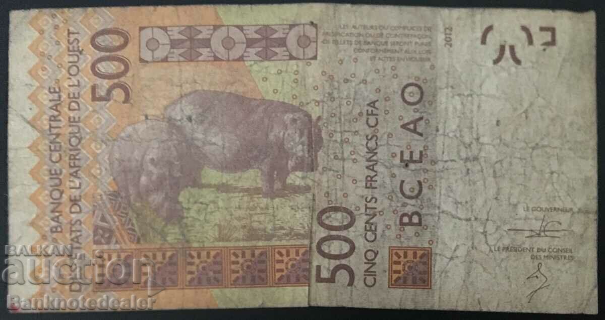 West Africa States 500 Francs 2012 Pick 219b Ref 6262 with price 12.00 BGN | € 6.14