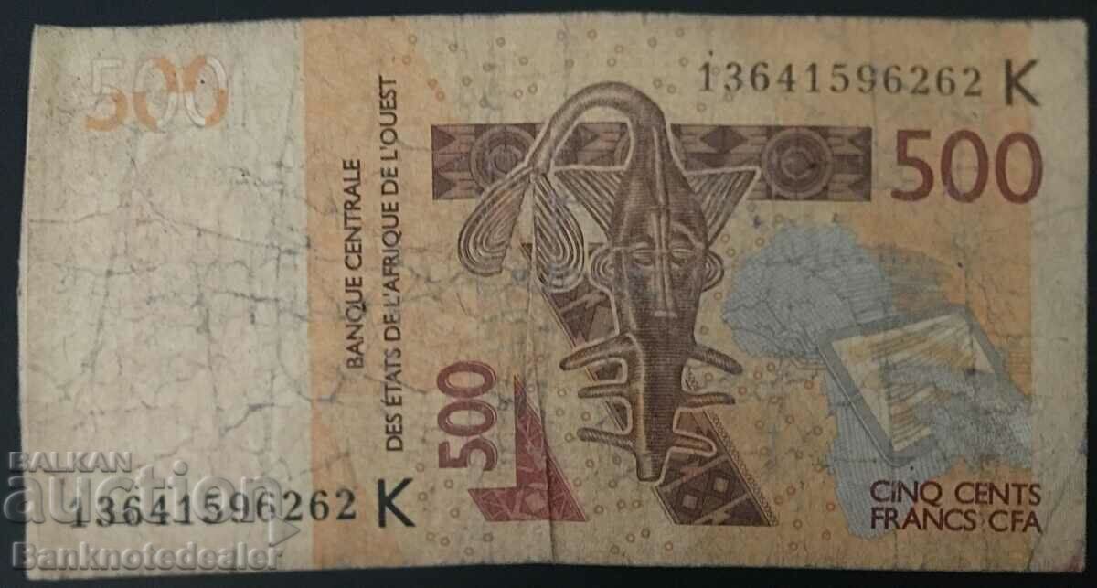 West Africa States 500 Francs 2012 Pick 219b Ref 6262