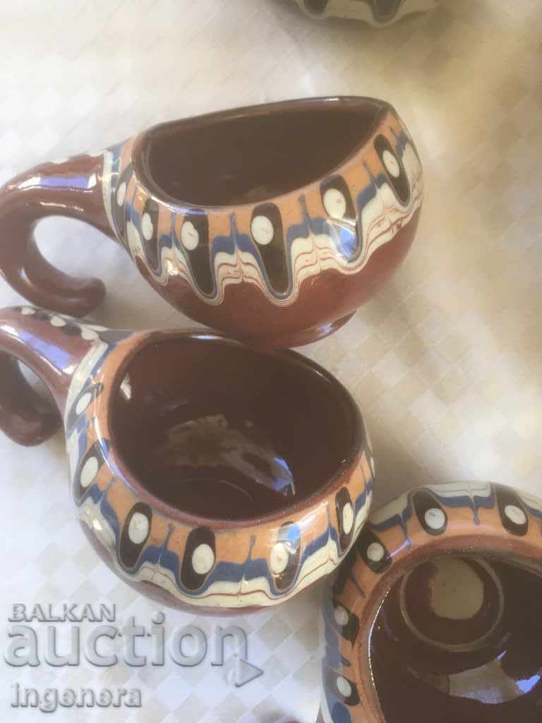 TROYAN CERAMICS SERVICE FROM THE 70'S GLUCK JUG - 5 TROYAN CERAMICS SERVICE FROM THE 70'S GLUCK JUG - 5