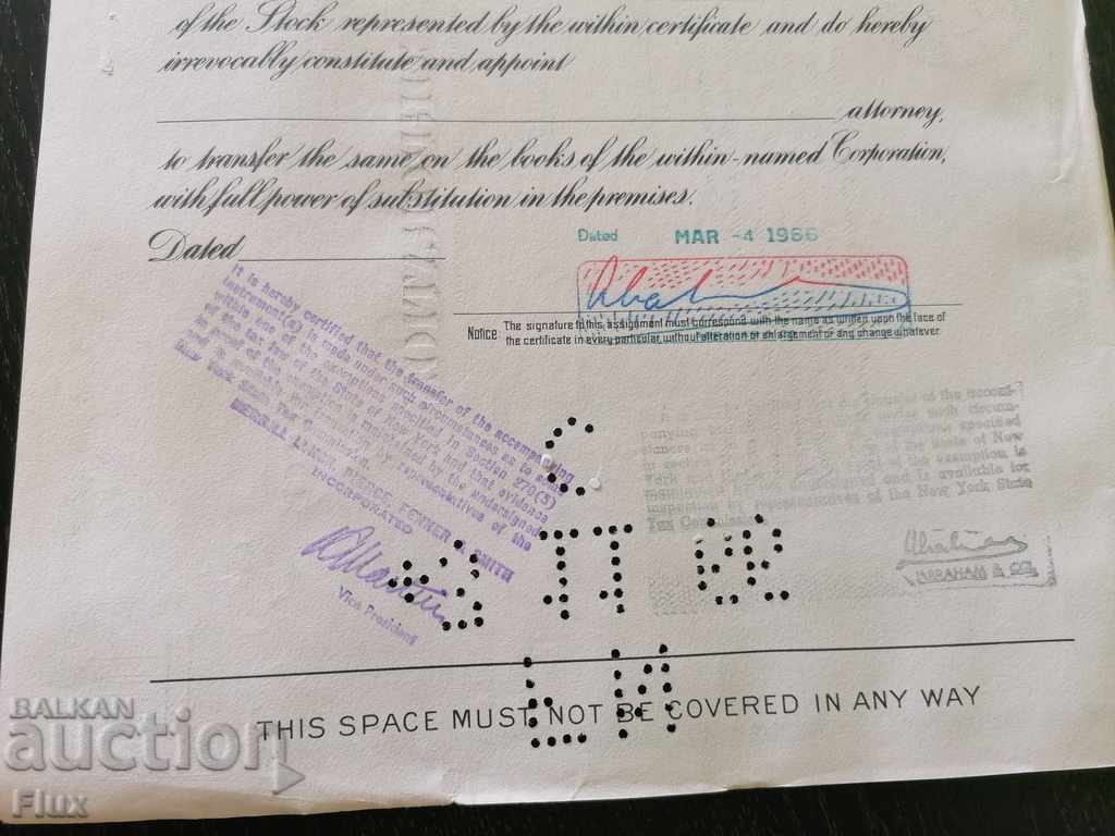 Πιστοποιητικό κοινής χρήσης Harnischfeger Corporation | 1966 - 7