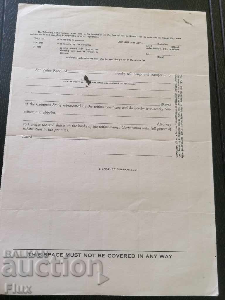 Share certificate South Coast Life Insurance 1963 - 5