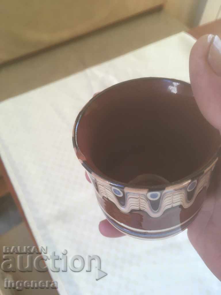 CERAMICĂ DE TROIAN DIN ANII '70 SERVICIU CANĂ PAHAR GLAZURĂ - 7
