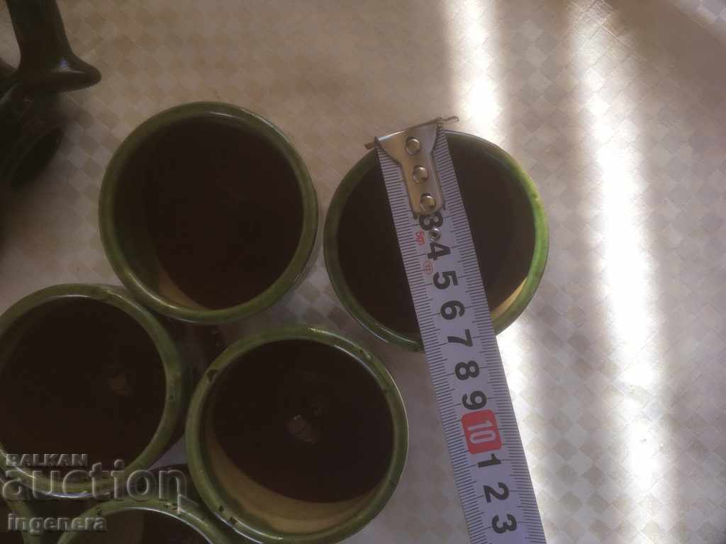 TROYAN CERAMICS FROM THE 70'S KRONDIR GLASS GLASS - 6 TROYAN CERAMICS FROM THE 70'S KRONDIR GLASS GLASS - 6