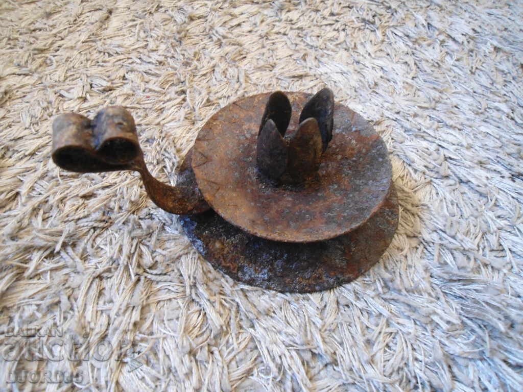 An old forged candlestick - 6